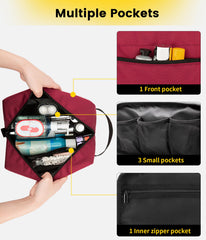 Vorspack maroon water-resistant polyester protects contents while traveling