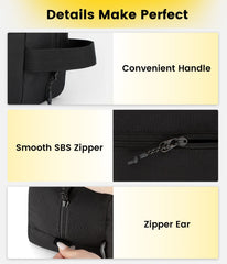 Close-up of water splash protection on Vorspack travel bag material.