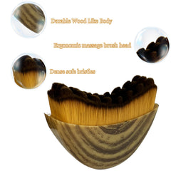 VOUGH Lymphatic Contour Face Brush in hand, ergonomic grip for precise contouring and control.