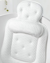 VOXOR bath pillow offers head and neck support with breathable 3D mesh.