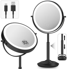 VPU makeup mirror 8-inch two-sided view for precise makeup application.