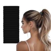 Vrose Flosi 20-pack black hair ties for gentle, damage-free ponytails.