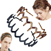Vrose Flosi zigzag headband with teeth comb for secure hold during makeup and skincare