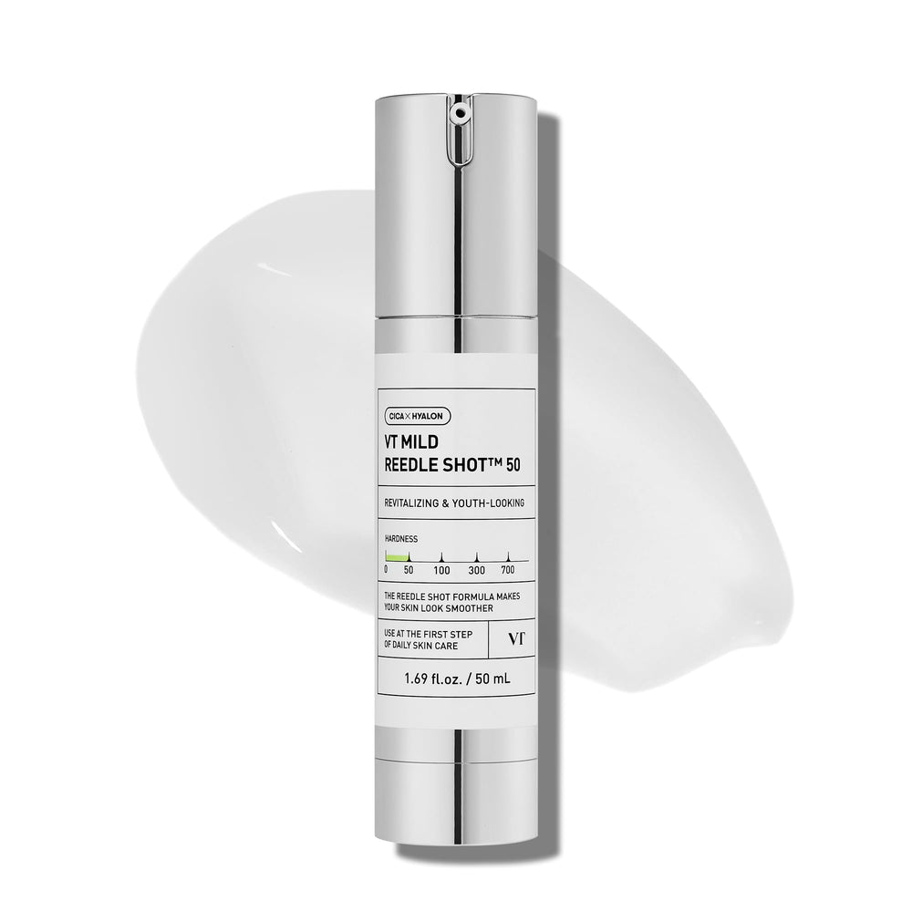 VT COSMETICS CICA Reedle Shot 50, bote de serum para renovación de la piel y absorción mejorada.