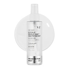 VT COSMETICS Reedle Shot Mist, pulverización de cabeza a pies para exfoliar suavemente la piel