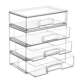 Vtopmart 12.1-inch clear drawer front shows stackable cosmetic organizers.