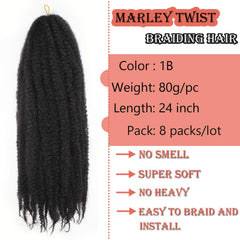 Vustbeauty Marley Twist 24-inch shiny, lightweight strands with natural texture.
