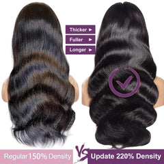 VXCVAE Brazilian virgin hair wig in natural black color.