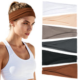 Vylxuxa headbands six-pack in assorted colors for workouts and daily wear