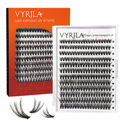 VYRILA lash clusters 240pcs packaging for easy at-home styling.