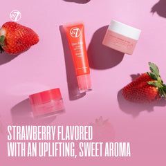Bálsamo labial W7 con brillo nutritivo para labios lisos.