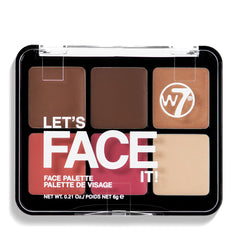 W7 Let’s Face It paleta bronceador tono claro para definición suave