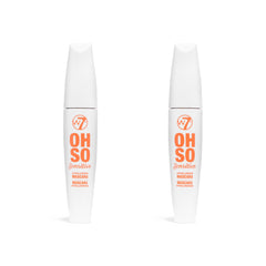 W7 Oh So Sensitive mascara two-pack box, ideal for sensitive eyes and value.