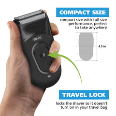 Wahl shaver with flexible foils moves with facial contours