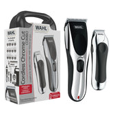 Wahl Cordless Chrome Pro hair clipper for versatile grooming, corded or cordless.