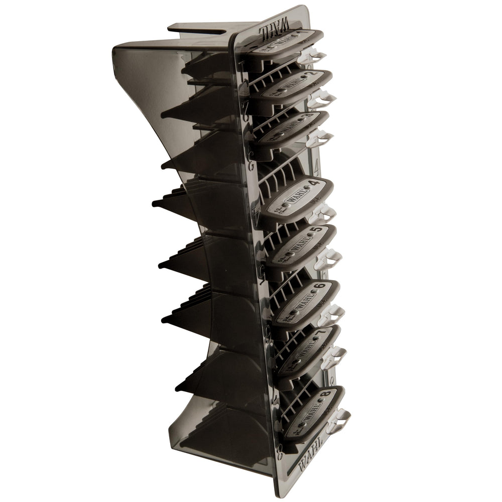 Wahl cutting guides 1-8 with organizer tray for quick setup and storage