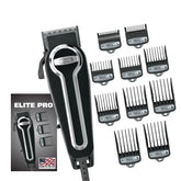 Wahl Elite Pro motor close-up highlighting powerful corded performance for precise cuts.