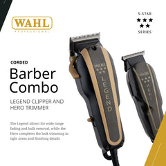 Wahl Hero T-Blade trimmer, compact and precise for tight facial hair detailing.