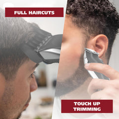 Wahl 12-SNAP-N-LOCK guards enable smooth, no-snag haircuts from 1/16 to 1 inch.