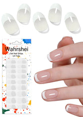 Wahrshei gel nail strips no-uv wraps for quick at-home salon shine