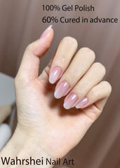 Wahrshei, kit con gel gradiente rosa y lima para manicura casera.