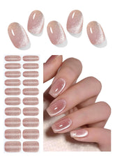 Wahrshei: tiras gel nude ojo de gato para uñas, acabado brillante y duradero.