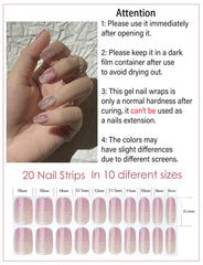 Wahrshei uso fácil de pegatinas de gel para uñas, aplicación rápida.