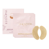 Wander Beauty Baggage Claim gold foil under-eye patch pack for brightening and hydration.