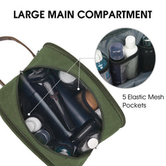 WANDF dopp-kit spacious-main-compartment fits travel-size grooming essentials neatly.