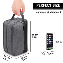 WANDF toiletry bag water-resistant fabric close-up for reliable travel protection.