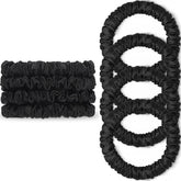 WantGor scrunchies satin negro: conjunto de 4 piezas para uso diario sin dañar el cabello.