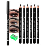 WanTuoluo black eyebrow-pencil-set with sharpener for precise brows.