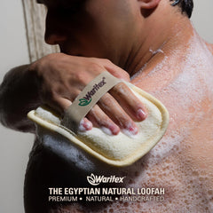 WARITEX lufa egipcia con asa ergonómica para mayor control.