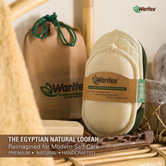WARITEX lufa egipcia natural con diseño ovalado adaptable al cuerpo