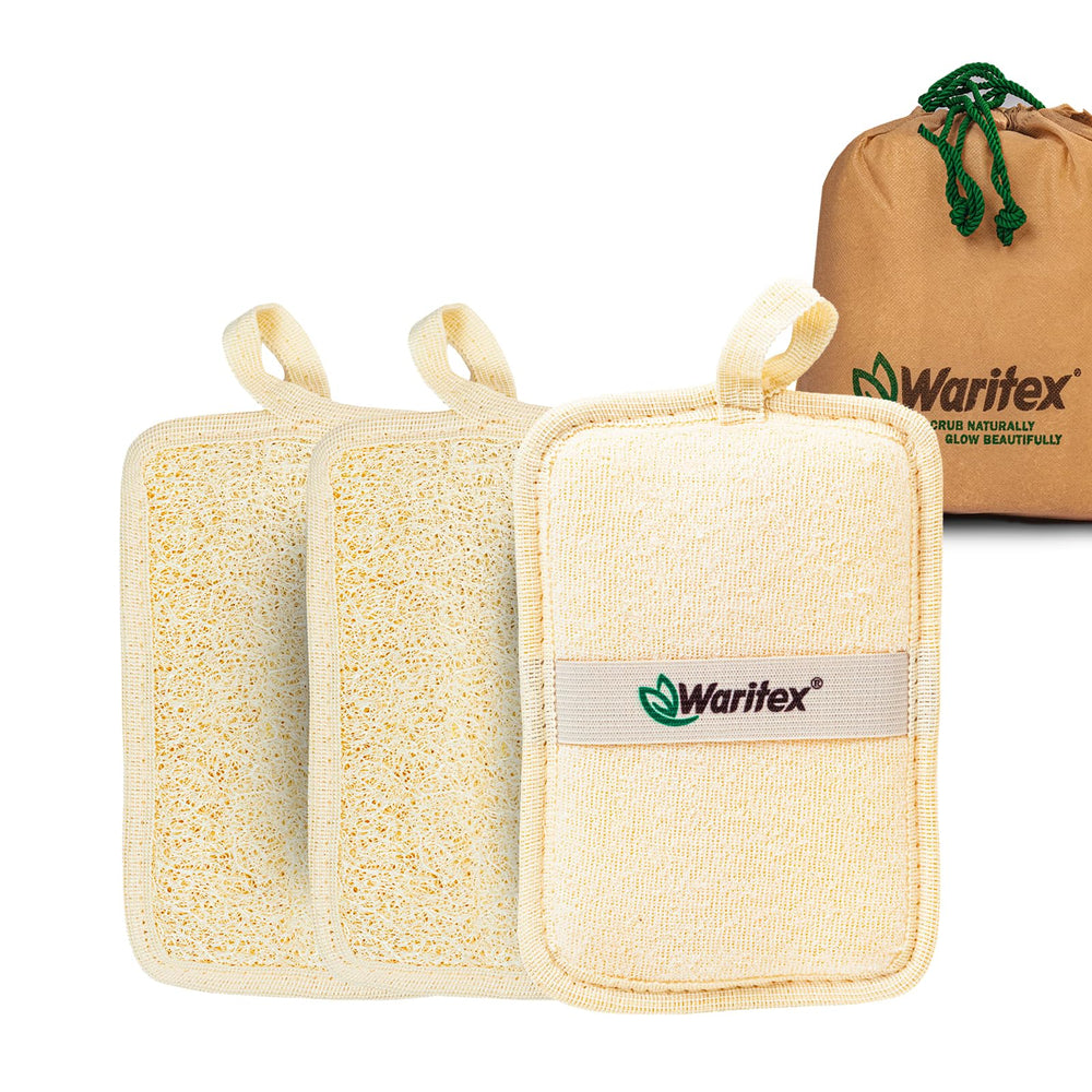 WARITEX lufa egipcia rectangular para exfoliación suave del rostro y cuerpo.
