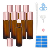Warmify rose quartz roller bottle with crystal roller for smooth essential oil application