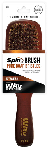 WAV ENFORCER Spin Wave Brush with handle side for precise styling control.
