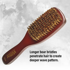 WAV ENFORCER Spin Wave Brush shows a long handle for a comfortable grip during styling.
