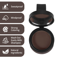 Waverloo Magic Root Cover-Up powder-fiber blends with a natural color match.