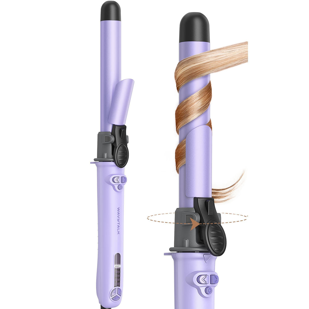Wavytalk 1-inch rotating curling iron creates beachy waves with effortless control.