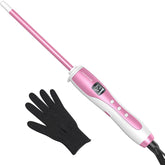 Wavytalk 3/8 inch curling wand in rose pink for tight curls and long-lasting style.