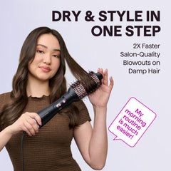 Wavytalk Air Sculpt round thermobar for salon blowouts at home.
