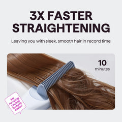 Wavytalk Pro Steam Hair Straightener Brush features anti-scald shell for safe touch
