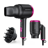 Wavytalk hair dryer foldable design for travel and compact storage.