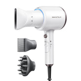 Wavytalk hair dryer front view in white for fast, salon-like drying.