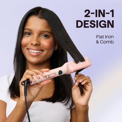 Wavytalk sleek sweep ionic brush uses negative ions for frizz control.
