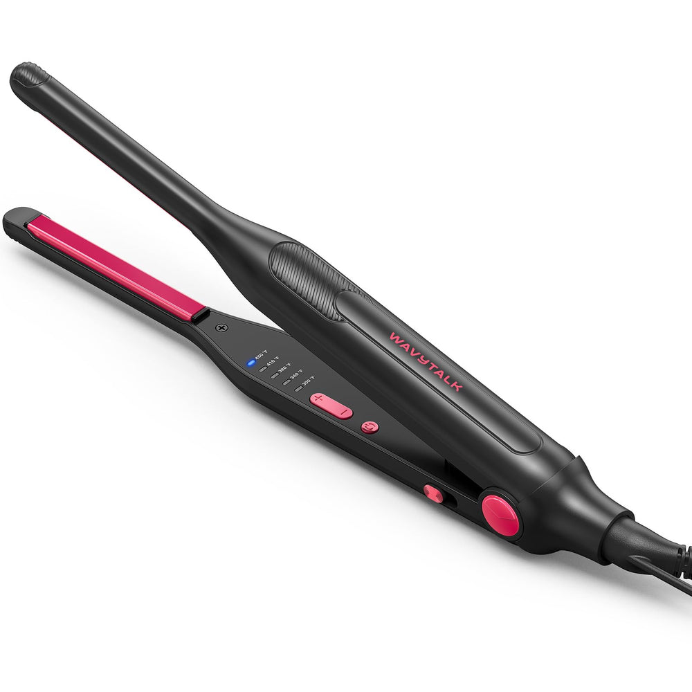 Wavytalk small flat iron focusing on edges for precise, smooth styling.