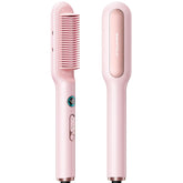 Wavytalk hair straightener brush heat plate delivers fast, silky straightening.