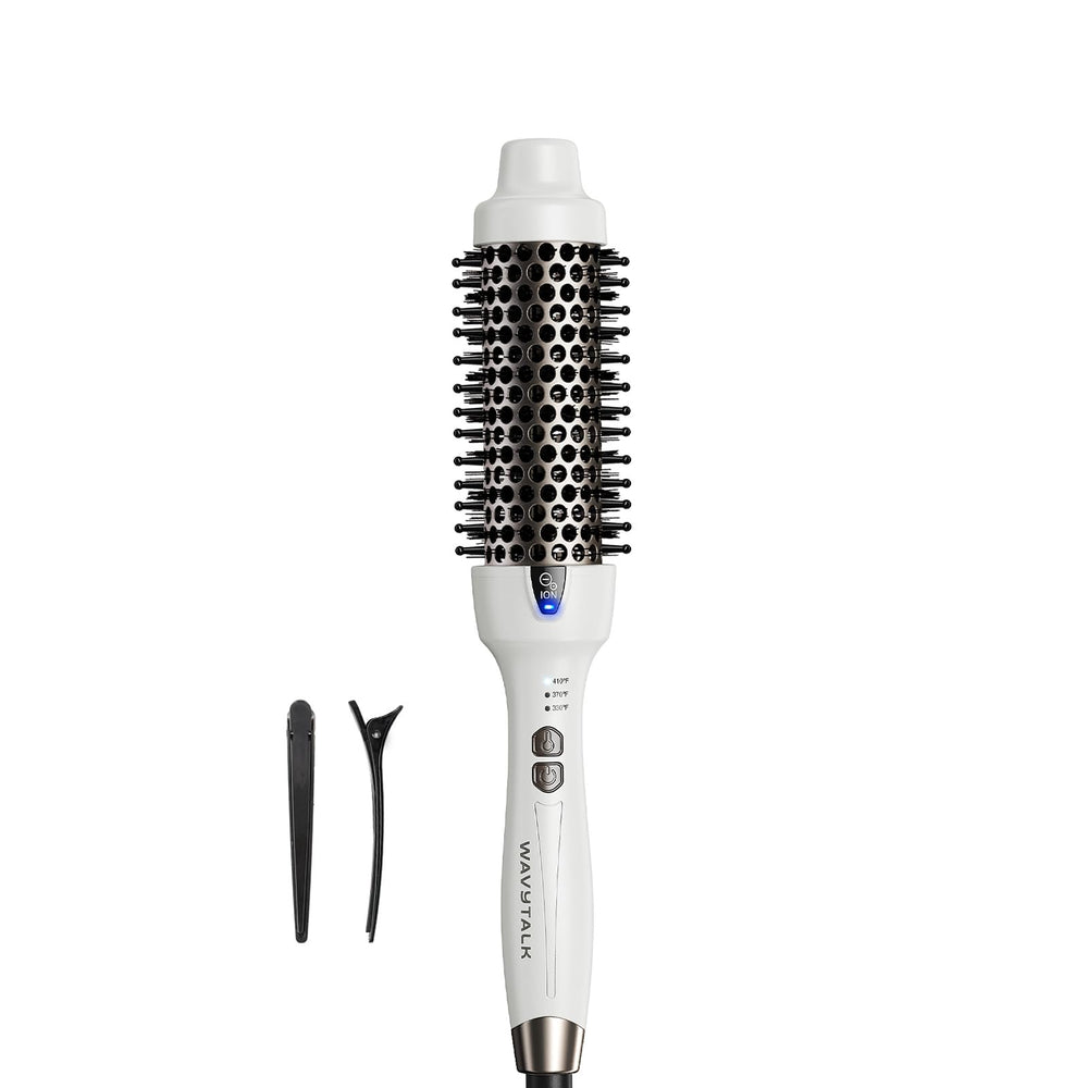 Wavytalk Thermal Brush with a 1.5-inch ceramic barrel for smooth, frizz-free blowouts.