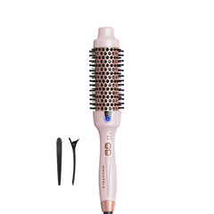 Wavytalk thermal brush barrel close-up demonstrates even heat for smooth, frizz-free results